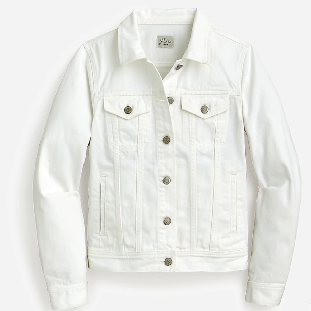 J. Crew Classic Denim Jacket White